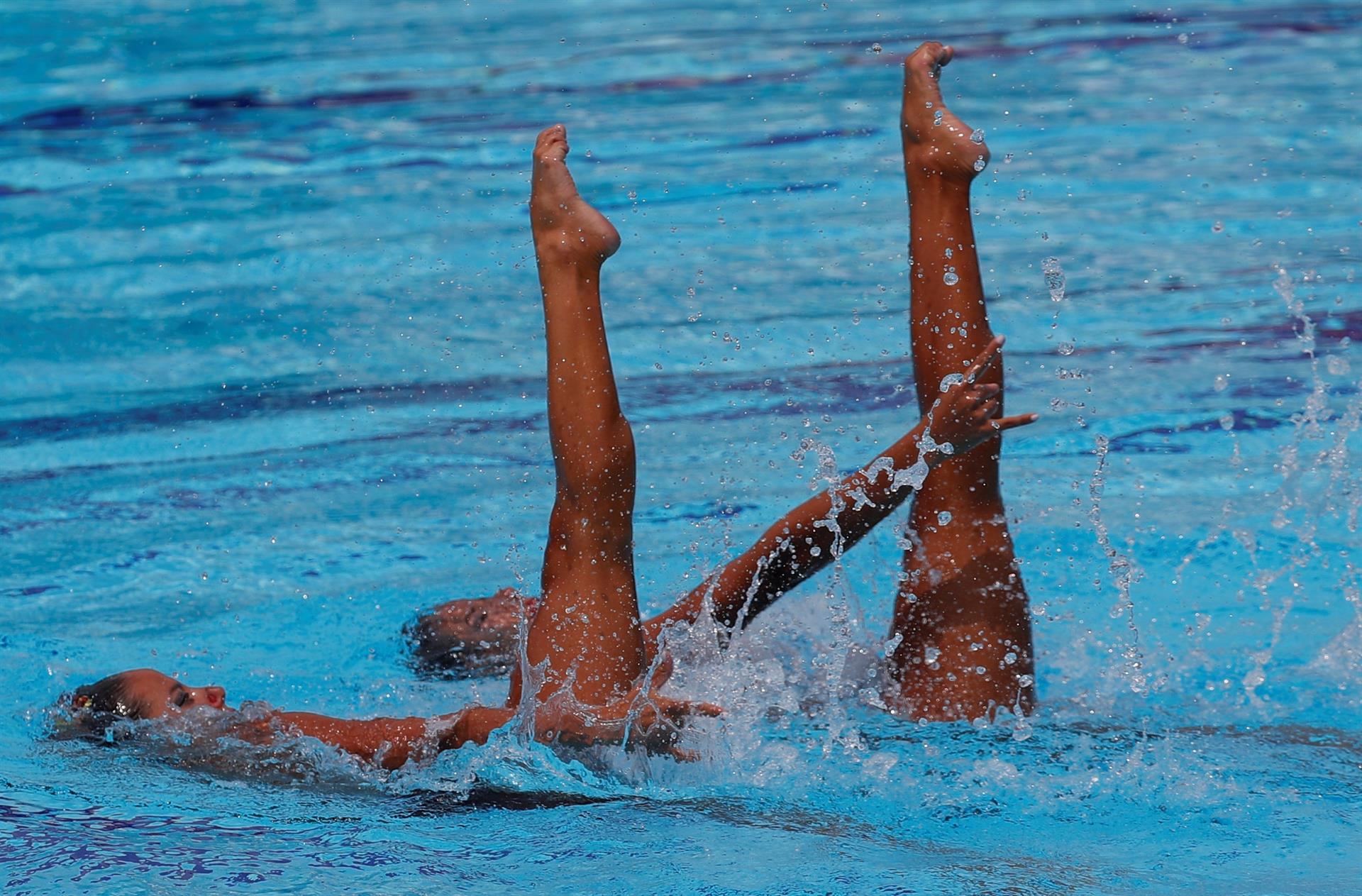 Natación Artística en los Panamericanos Junior de Cali.