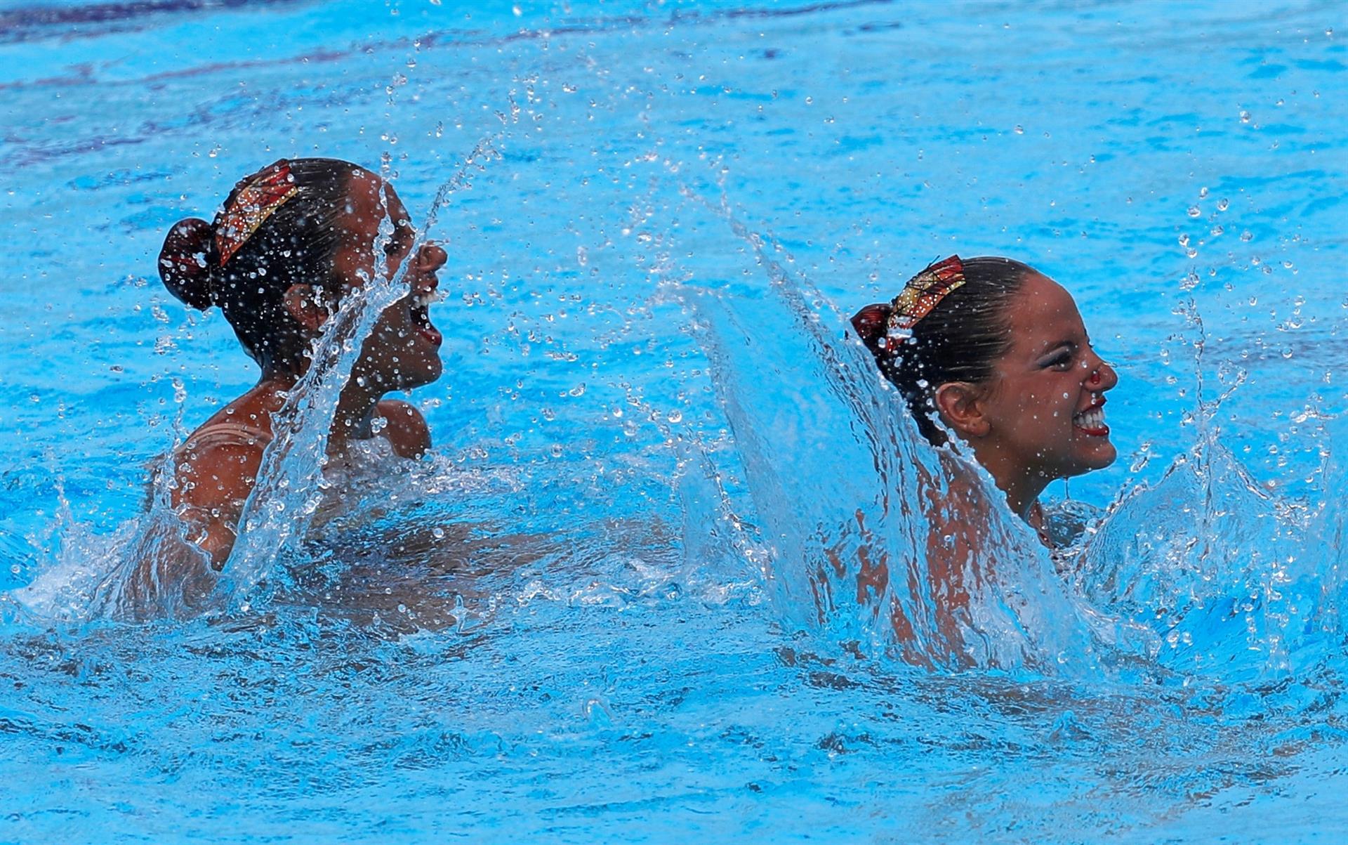 Natación Artística en los Panamericanos Junior de Cali.