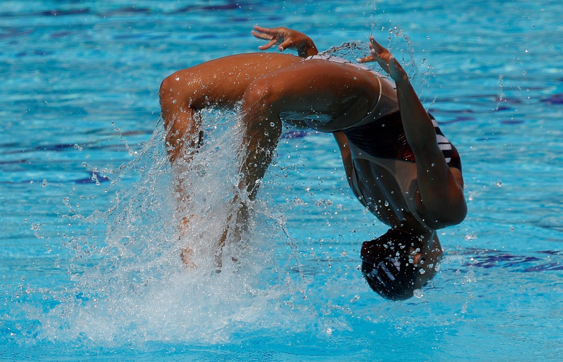 Natación Artística en los Panamericanos Junior de Cali.