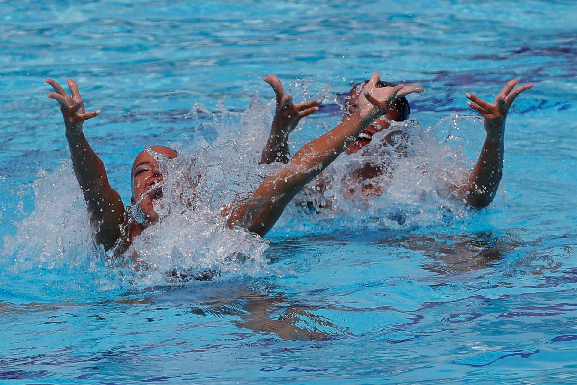 Natación Artística en los Panamericanos Junior de Cali.