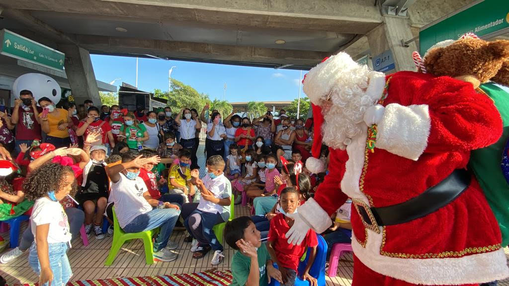Papá Noel, en Transmetro.