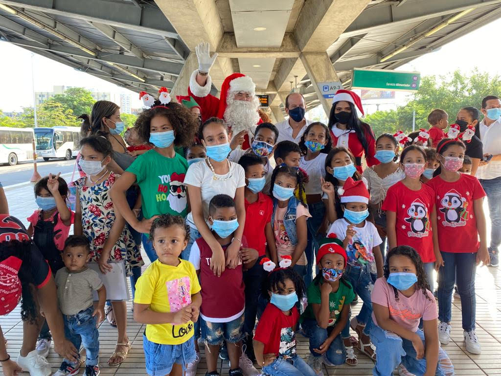 Papá Noel, en Transmetro.