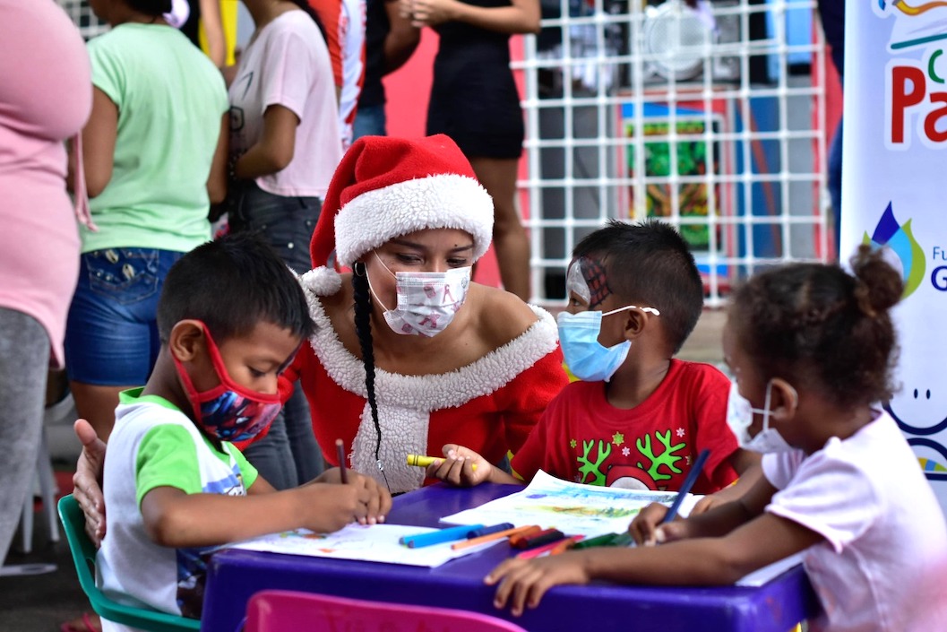 Actividades de pintura con los niños.