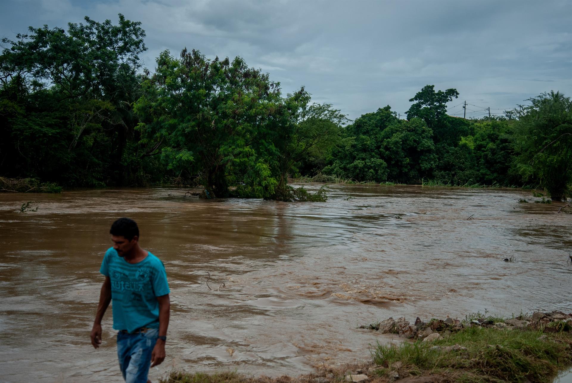 Inundaciones tras las fuertes lluvias. 