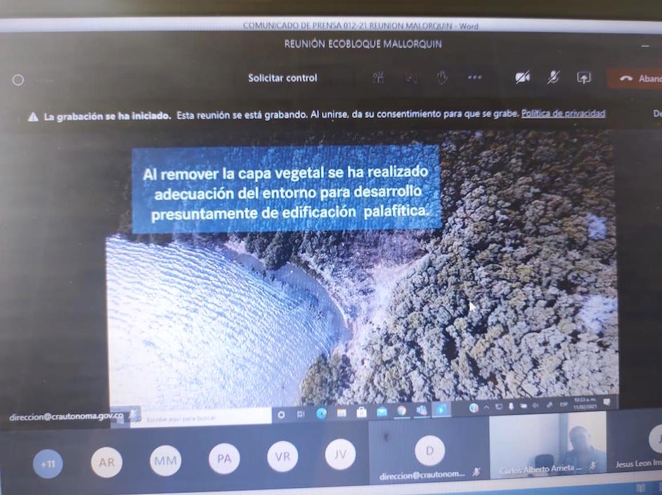 Adecuaciones en la zona con presuntos propósitos de construcciones.