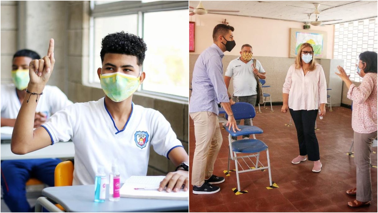 Un estudian.te está feliz con el anuncio de la alternancia en su plantel educativo