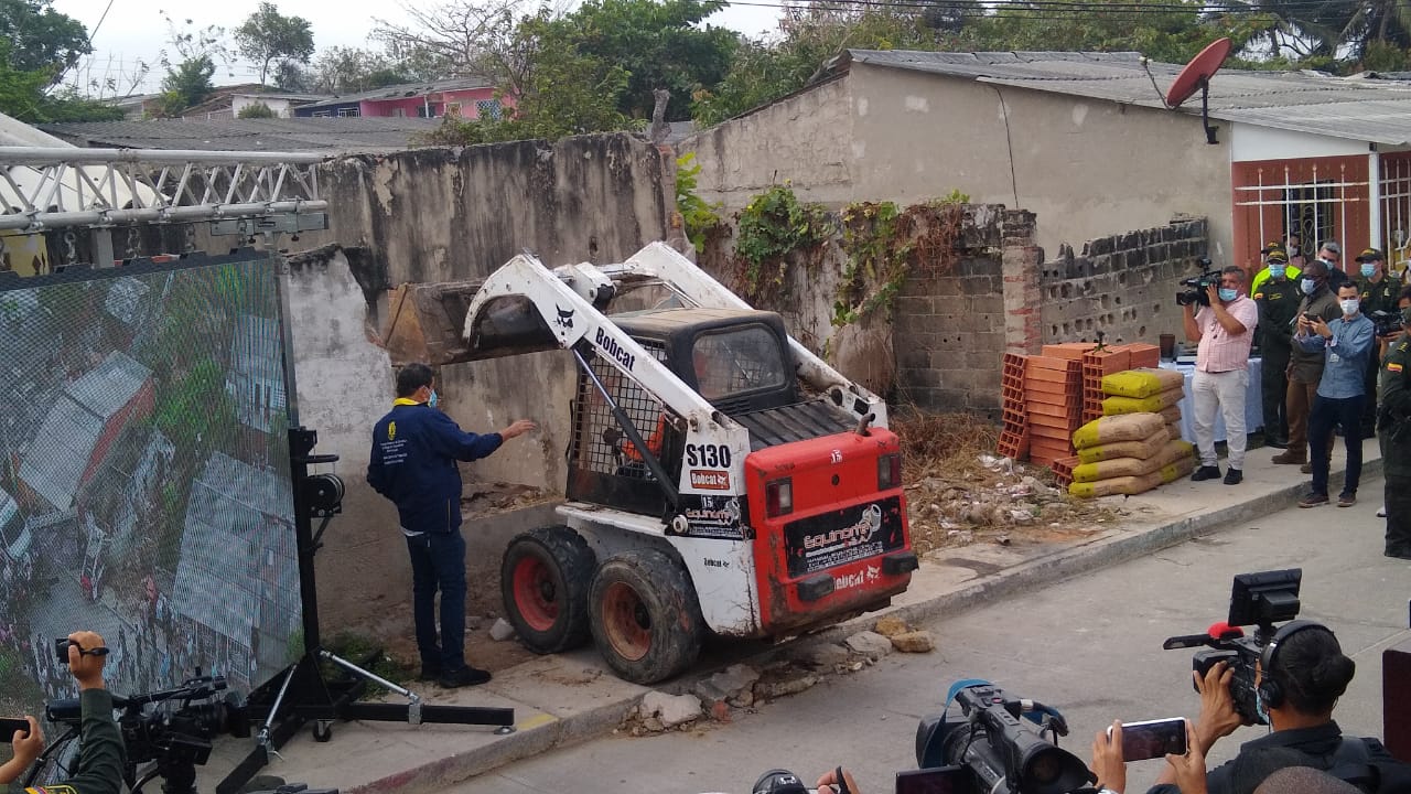 La casa que derribaron en el barrio La Esmeralda.