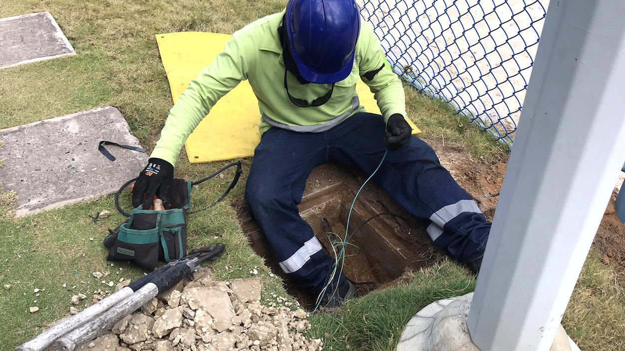 Trabajos de reposición en el Parque La Unión.