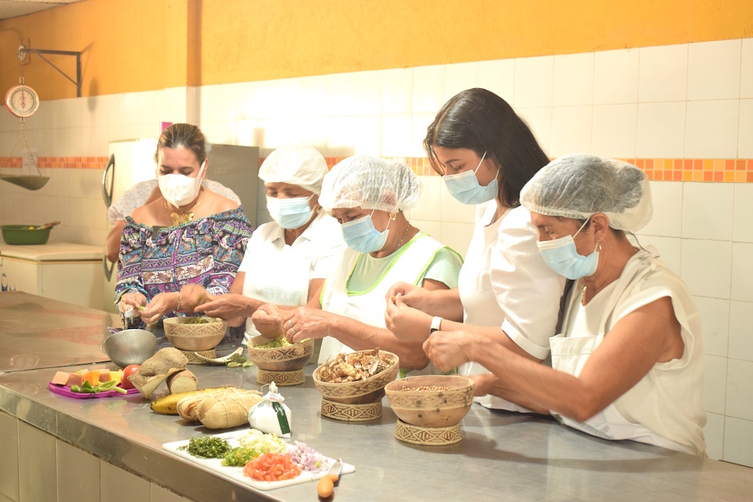 Preparativos del sancocho.