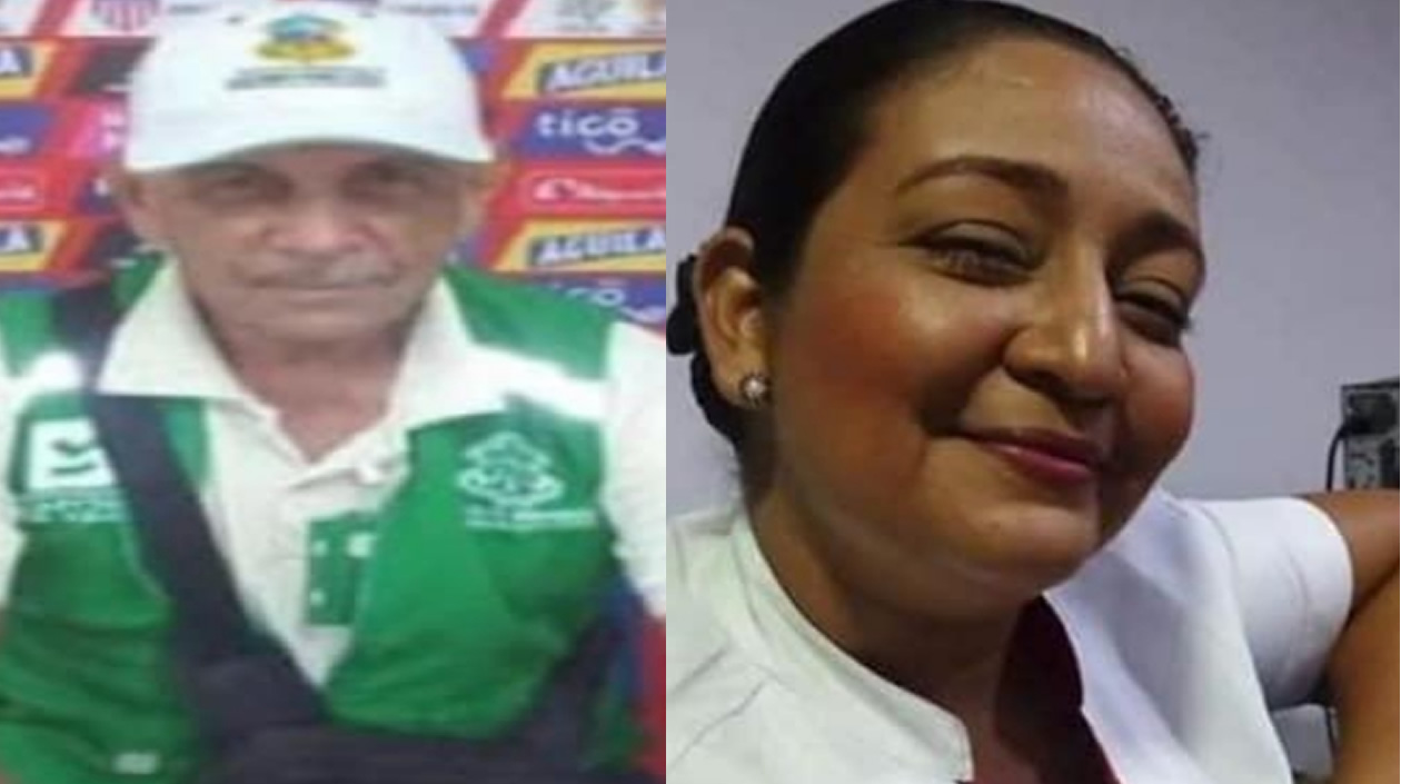 Carlos Stevenson Siciliano, técnico área salud, y Kellys Camargo Salas, auxiliar de enfermería