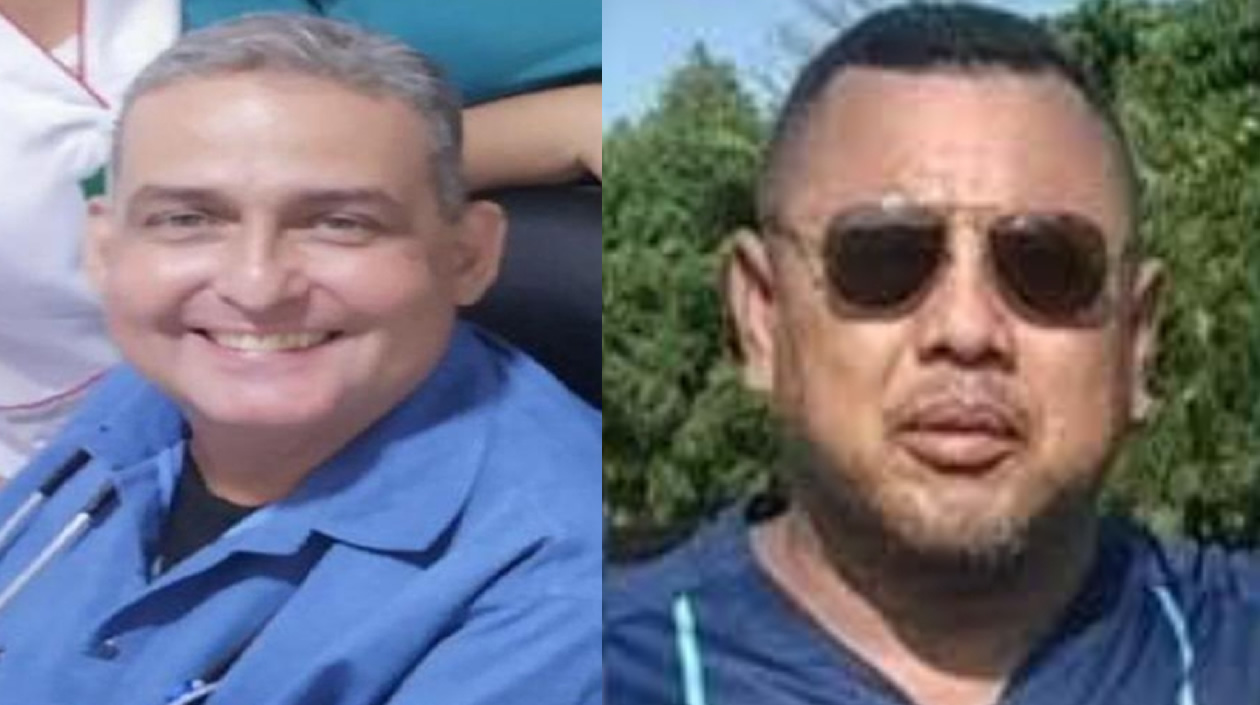 Eduardo Prieto, médico urgencias, y Edinson Olmos, auxiliar de mantenimiento.