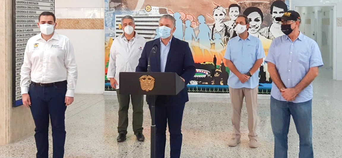 Supersalud El Presidente iván Duque durante el acto en el HUC en Cartagena.