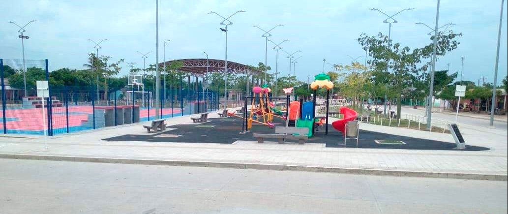 Parque principal en la cabecera municipal de Candelaria.