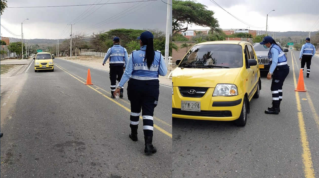 Control al tráfico vehicular en el municipio de Puerto Colombia.