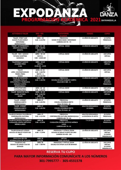 Cortesía Programación del evento.