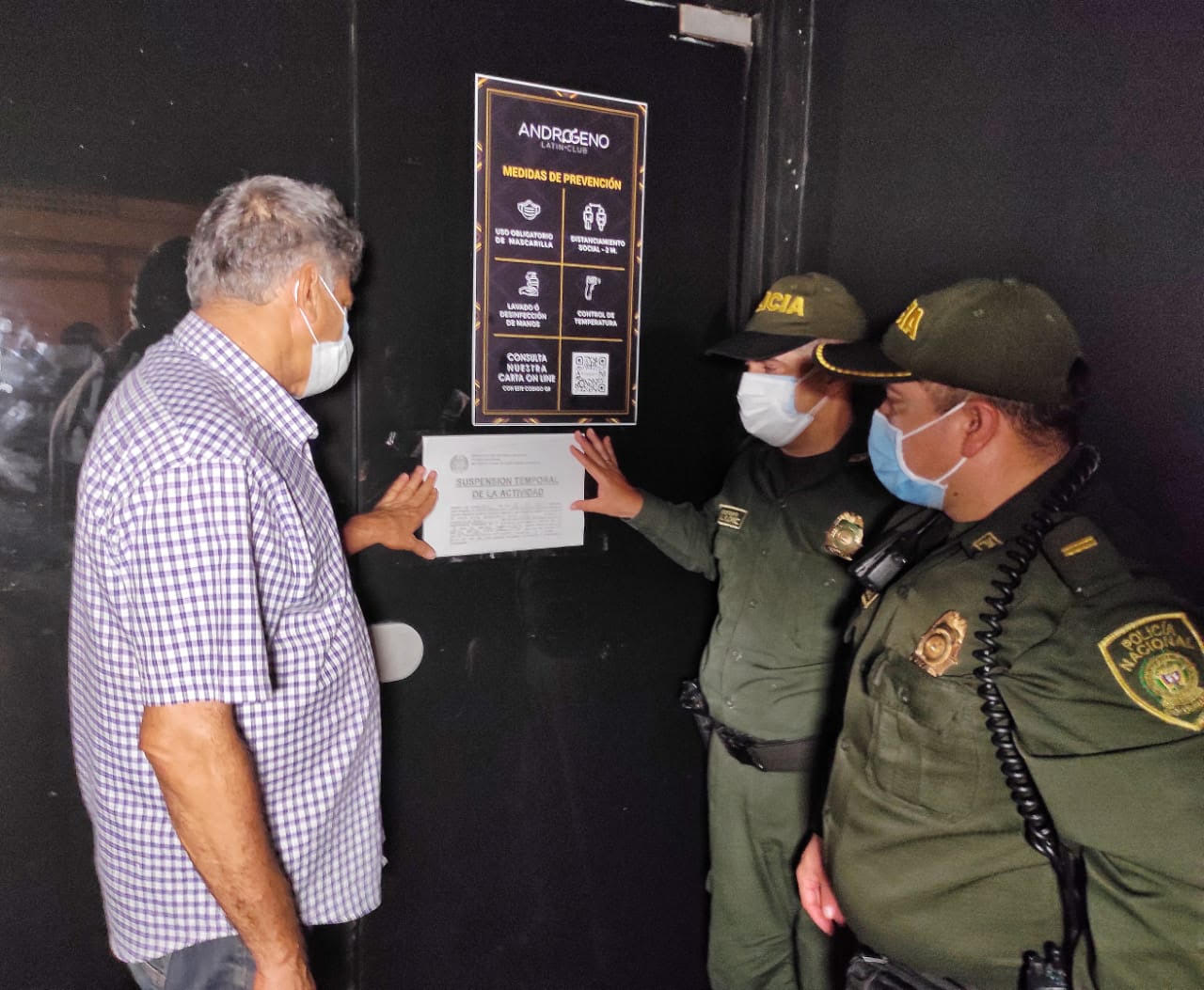 Cierre de establecimientos por violar toque de queda en Cartagena