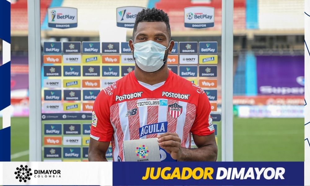 Miguel Ángel Borja, escogido como el jugador del partido.