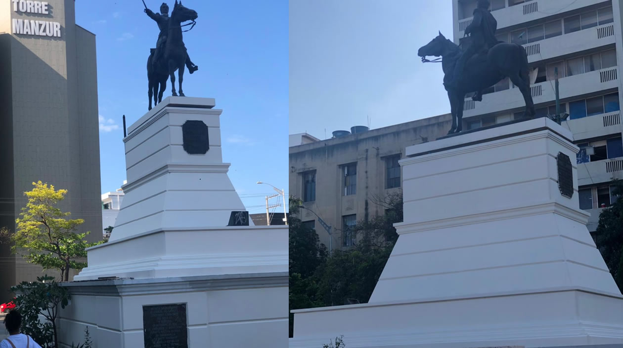 La limpieza fue realizada en todo el entorno del emblemático lugar.