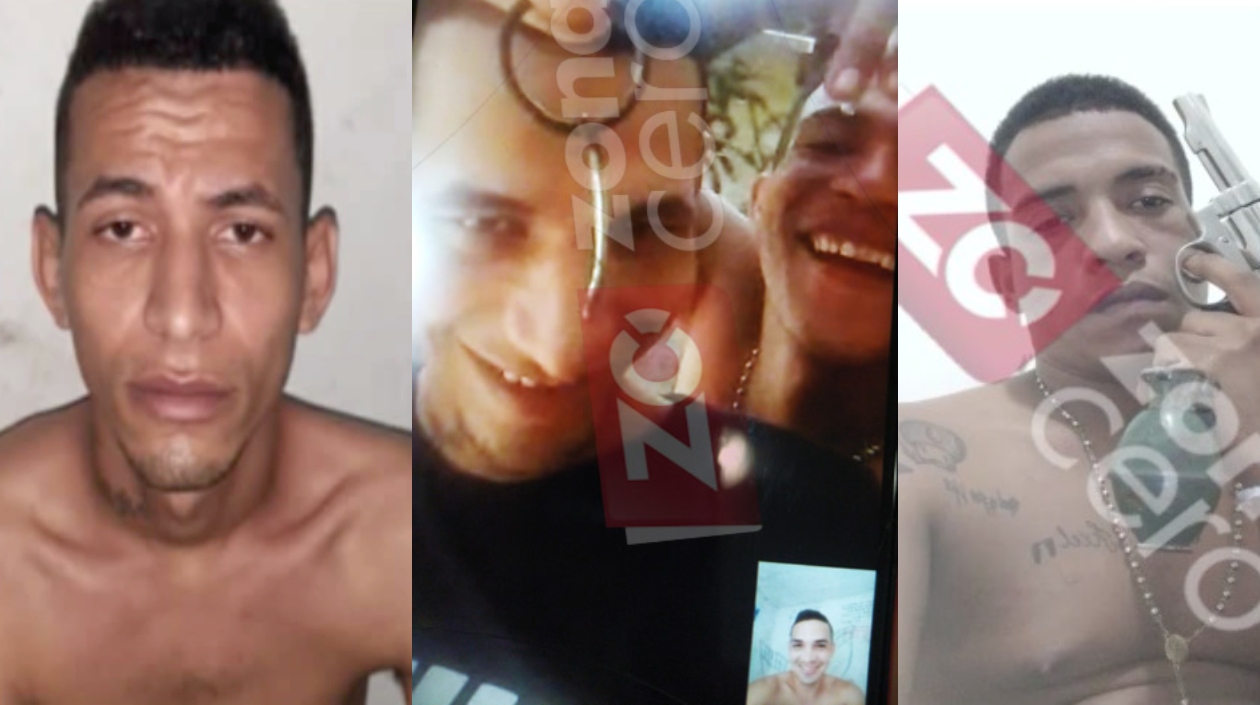 Zona Cero Alias “Caracas” y “Yefri”, en videollamada con “Tommy masacre” mostrando el “trinche” de la granada que lanzaron en el centro.