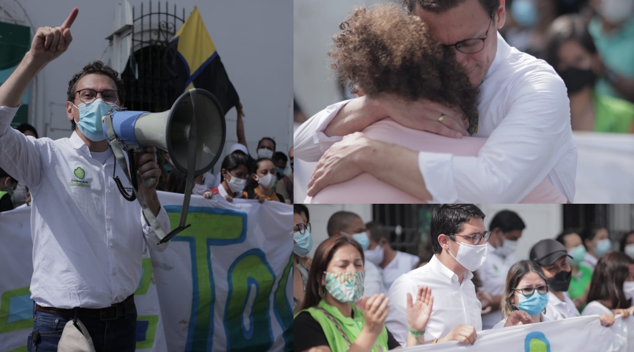 El alcalde de Jamundí, Andrés Ramírez, se dirigió a los jamundeños.