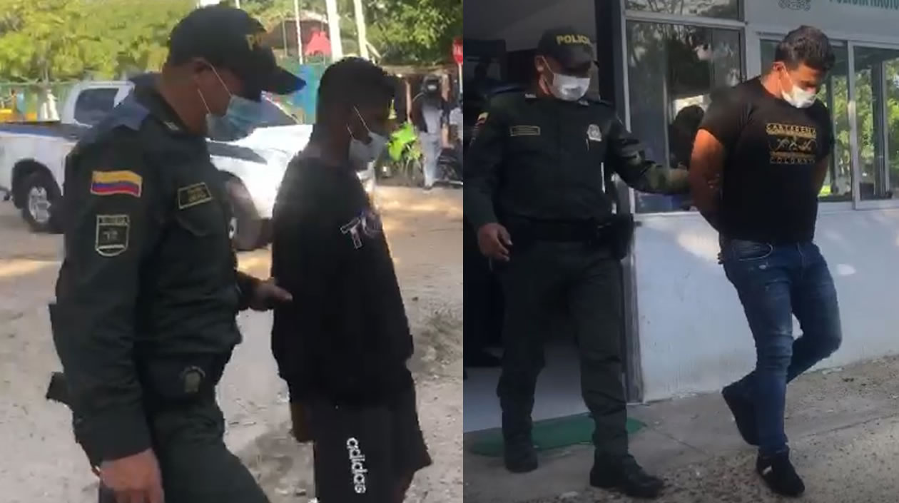 Cortesía Yefri Yair Pitalúa Teherán y Alexis Garzón Obregón, los dos presuntos sicarios vinculados en el homicidio de Javier Enrique Insignares Toro alias