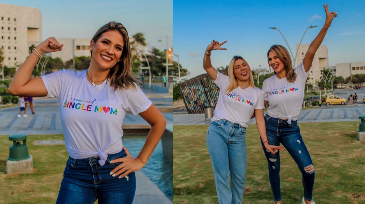 Saskia Donado junto a una de sus clientas.