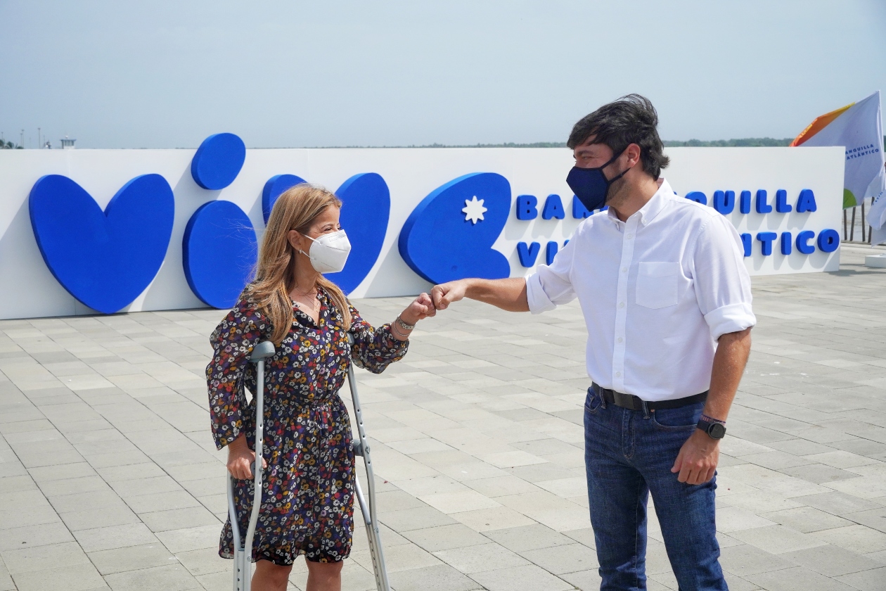 La Gobernadora del Atlántico, Elsa Noguera y el Alcalde de Barrranquilla, Jaime Pumarejo.