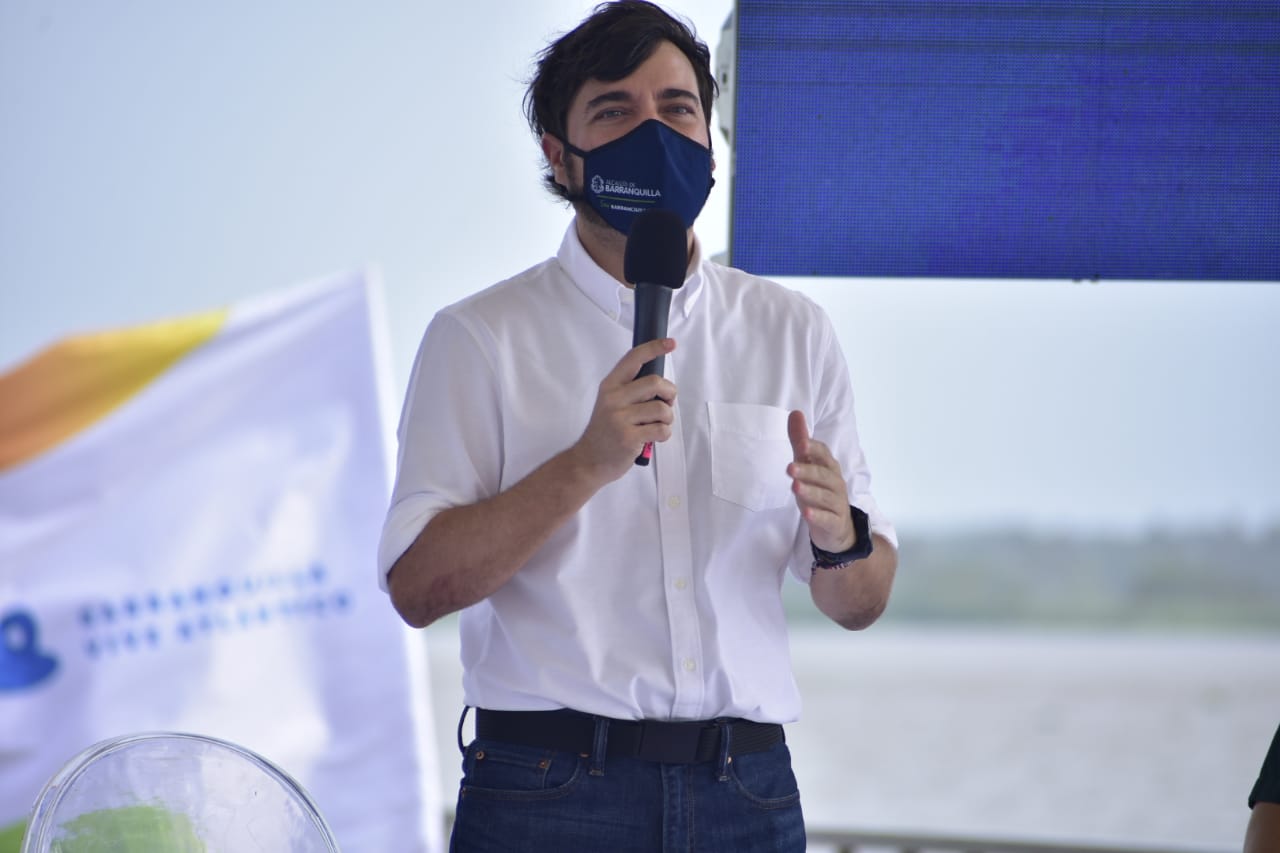 El Alcalde de Barranquilla, Jaime Pumarejo.