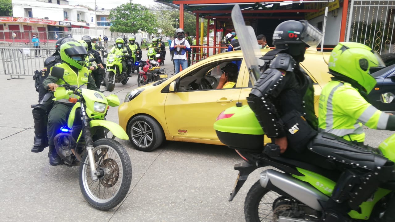 Dispositivo de seguridad para partido Colombia-Argentina.