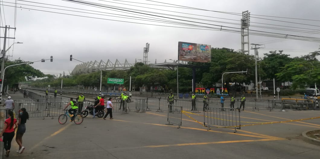 Dispositivo de seguridad para partido Colombia-Argentina.