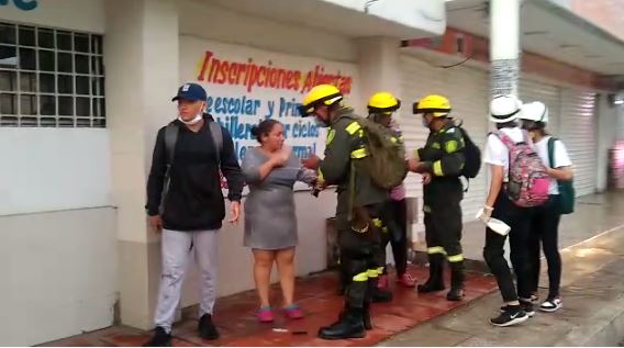 Familia cuando era evacuada.