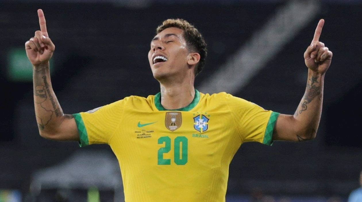 Festejo brasileño del gol.