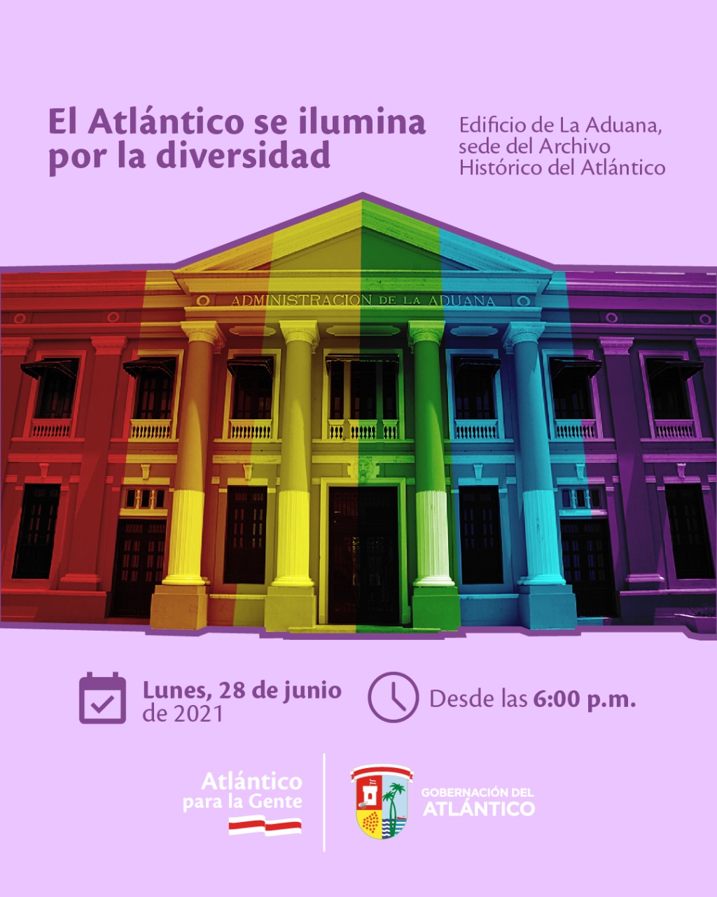 Prensa Gobernación La sede del Archivo lucirá los colores.