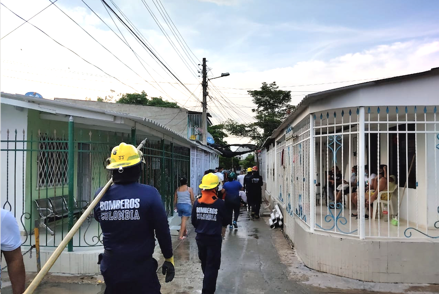 Organismos de socorro presentes en las zonas afectadas.