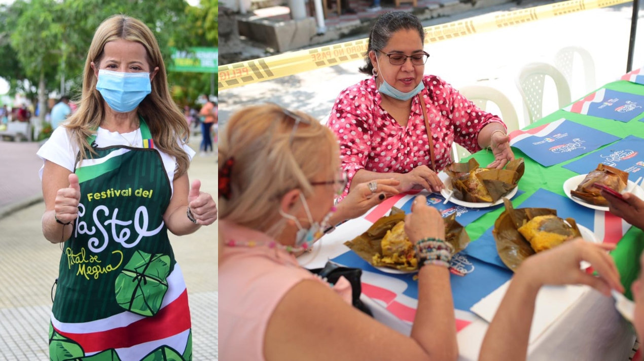La gobernadora Elsa Noguera estuvo en el Festival del Pastel, en Pital de Megua.