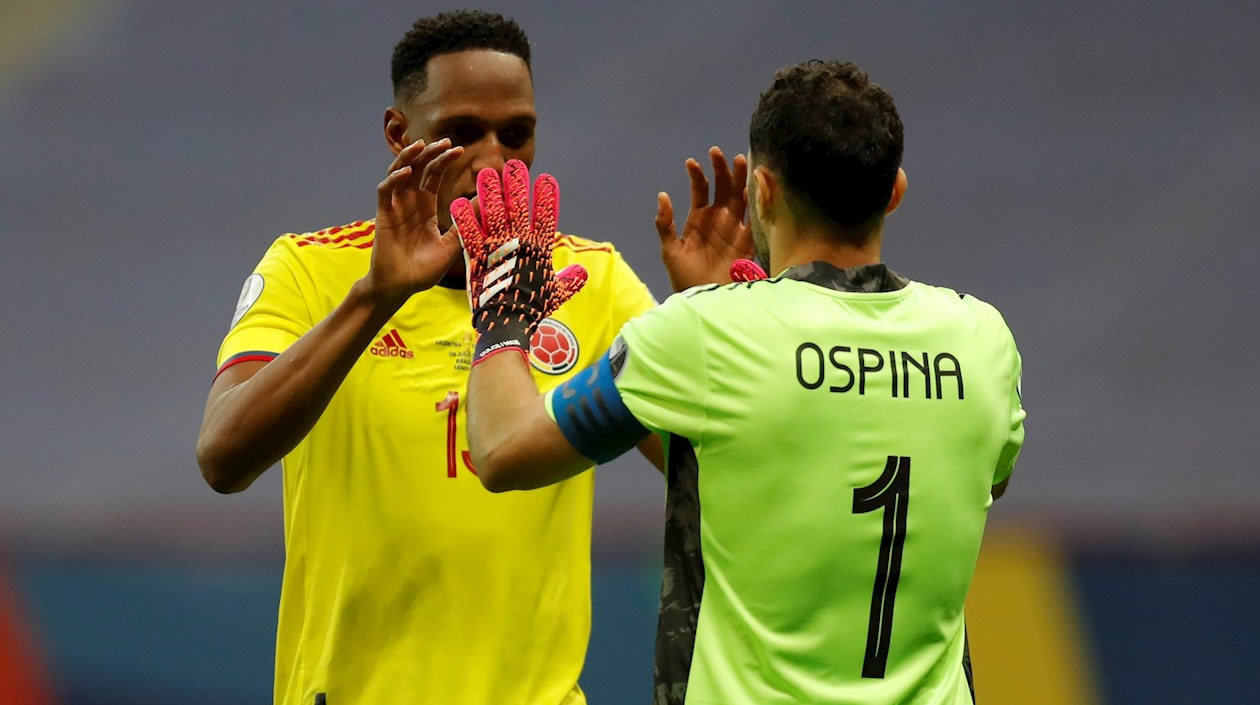 Yerri Mina y David Ospina.