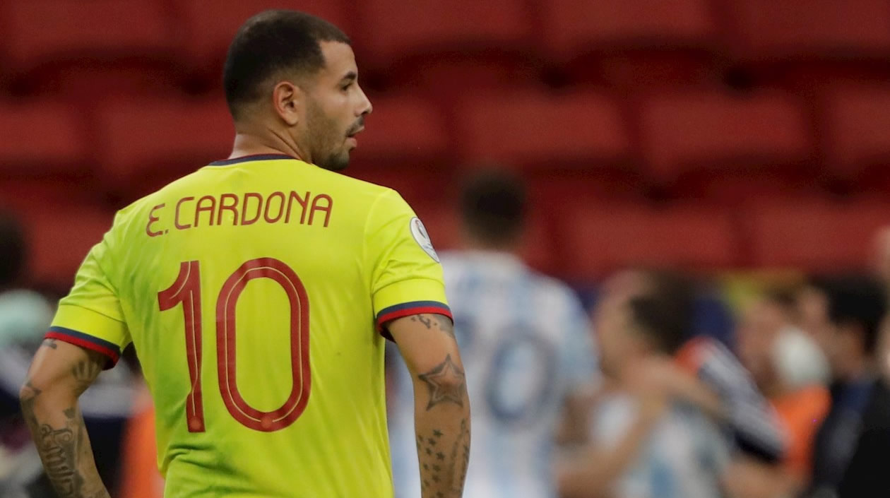 Edwin Cardona, con la decepción de haber errado el cobro clave.