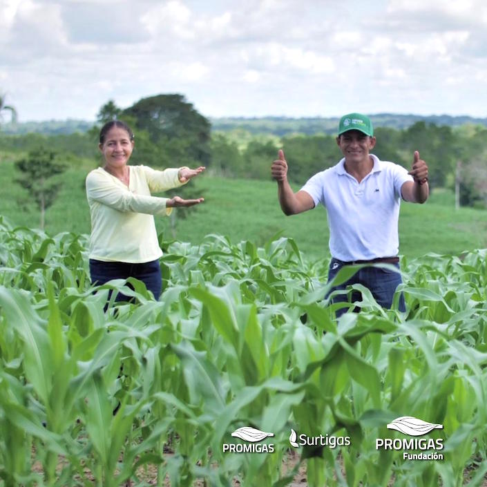 Familias agradeciendo el apoyo.