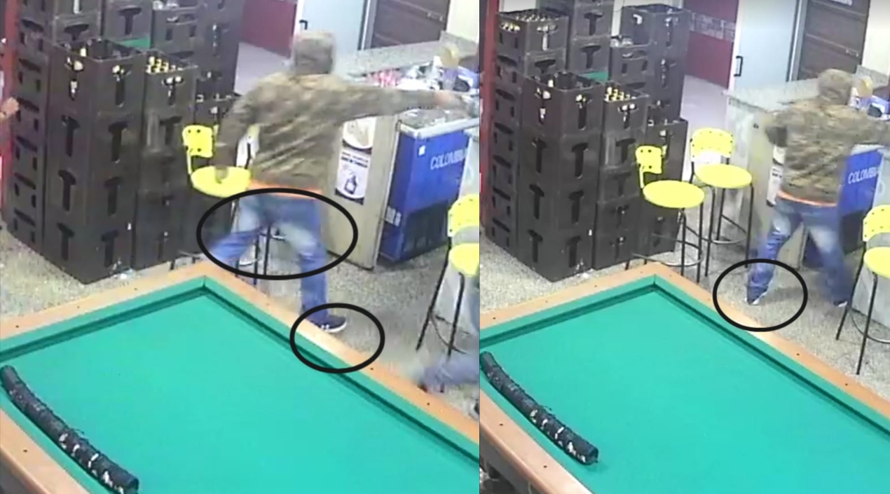 Los mismos zapatos y el jean que uso el sicario en el video son los que usaba alias 'Alirio' al momento de su captura. 