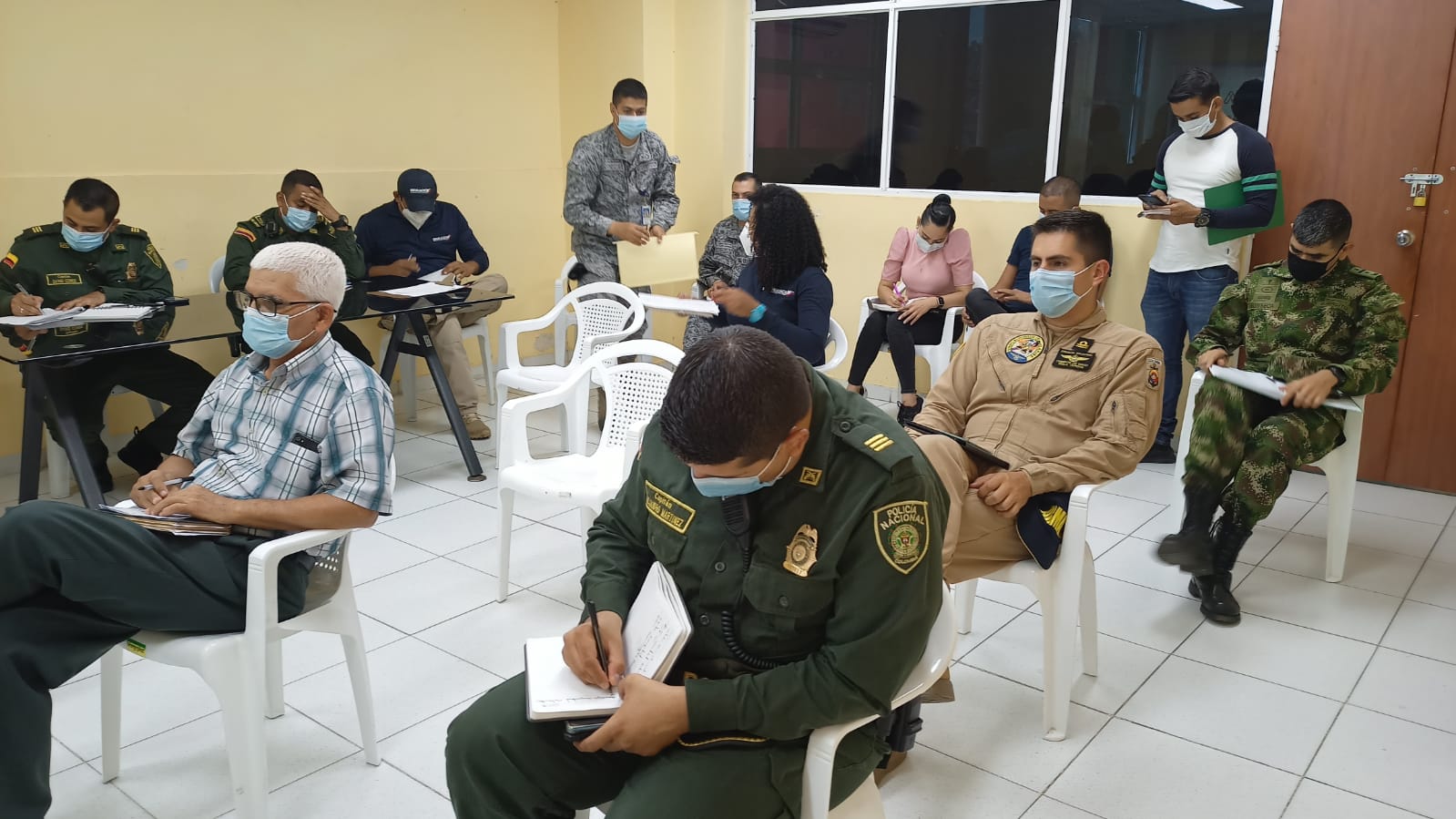 Consejo de seguridad de la Alcaldía de Malambo que decidió medidas para garantizar la convivencia los días de celebración de la Virgen del Carmen y Santa María Magdalena