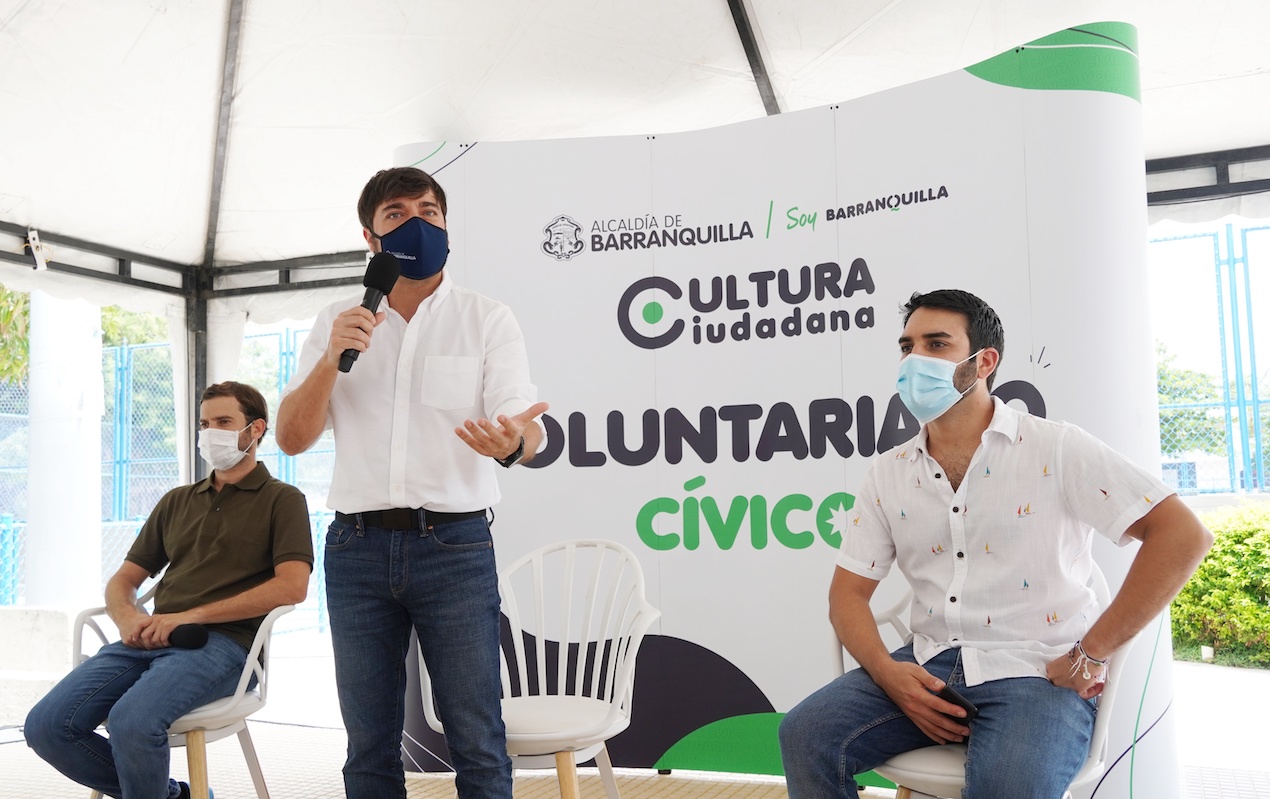 El acto de presentación estuvo a cargo del alcalde Jaime Pumarejo, acompañado del gerente de Desarrollo Social, Alfredo Carbonell; y del director de Cultura Ciudadana, David Montero. 