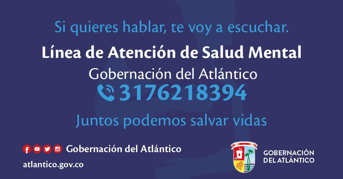 Promoción de la línea de atención en salud mental.