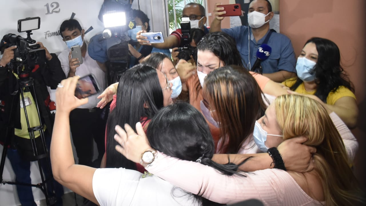 La celebración en la casa del atleta colombiano Anthony Zambrano.