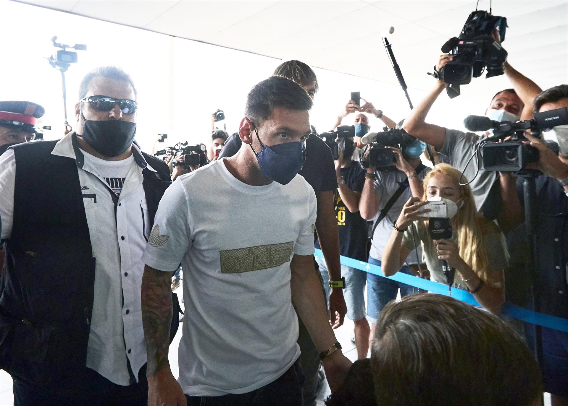 Los últimos pasos de Messi en Barcelona, antes de viajar. 