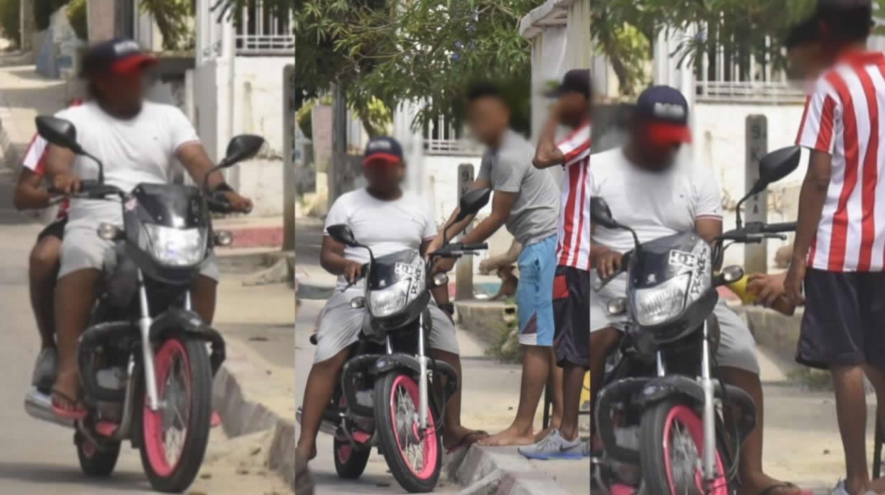 Así venden ilegalmente la gasolina en Barranquilla.