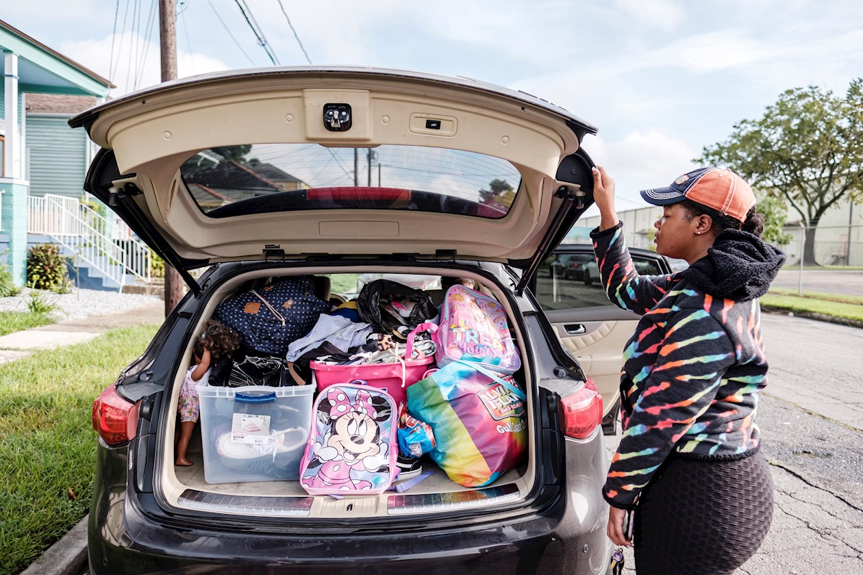 Jerica Washington evacuó a Texas para huir de Ida. 