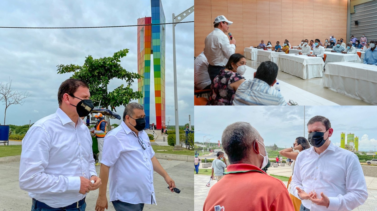 John Milton Rodríguez, en su visita a Barranquilla.