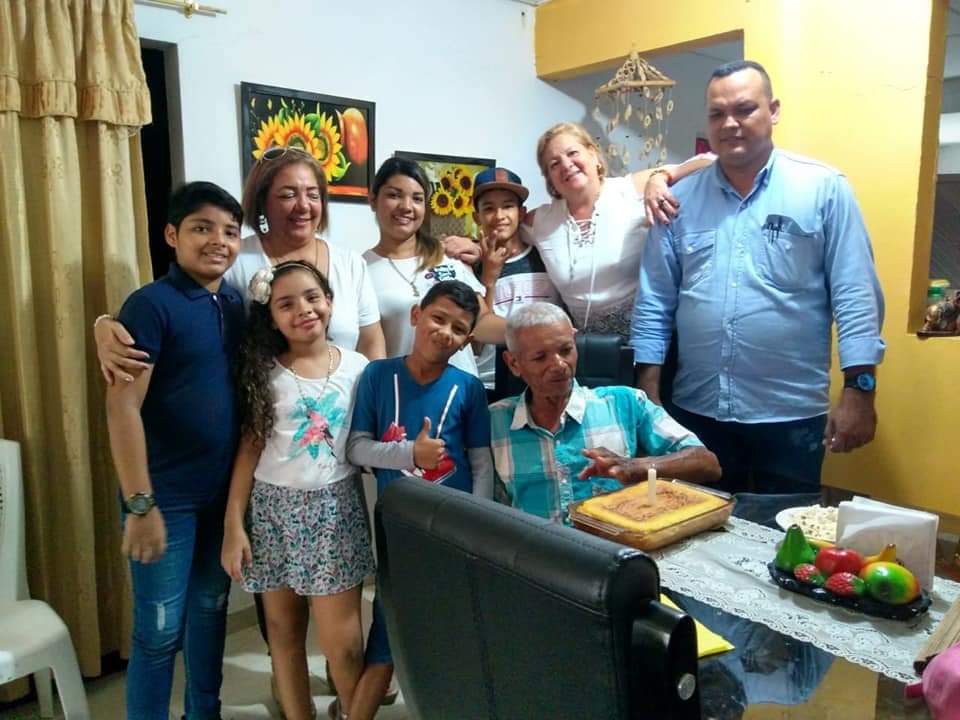 Ricardo Caballero y Galvis en una celebración familiar.