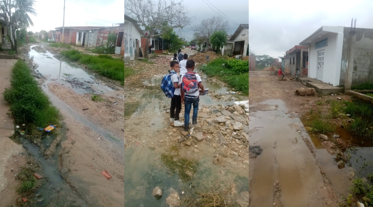 Así están las calles del barrio Ciudadela de Paz.