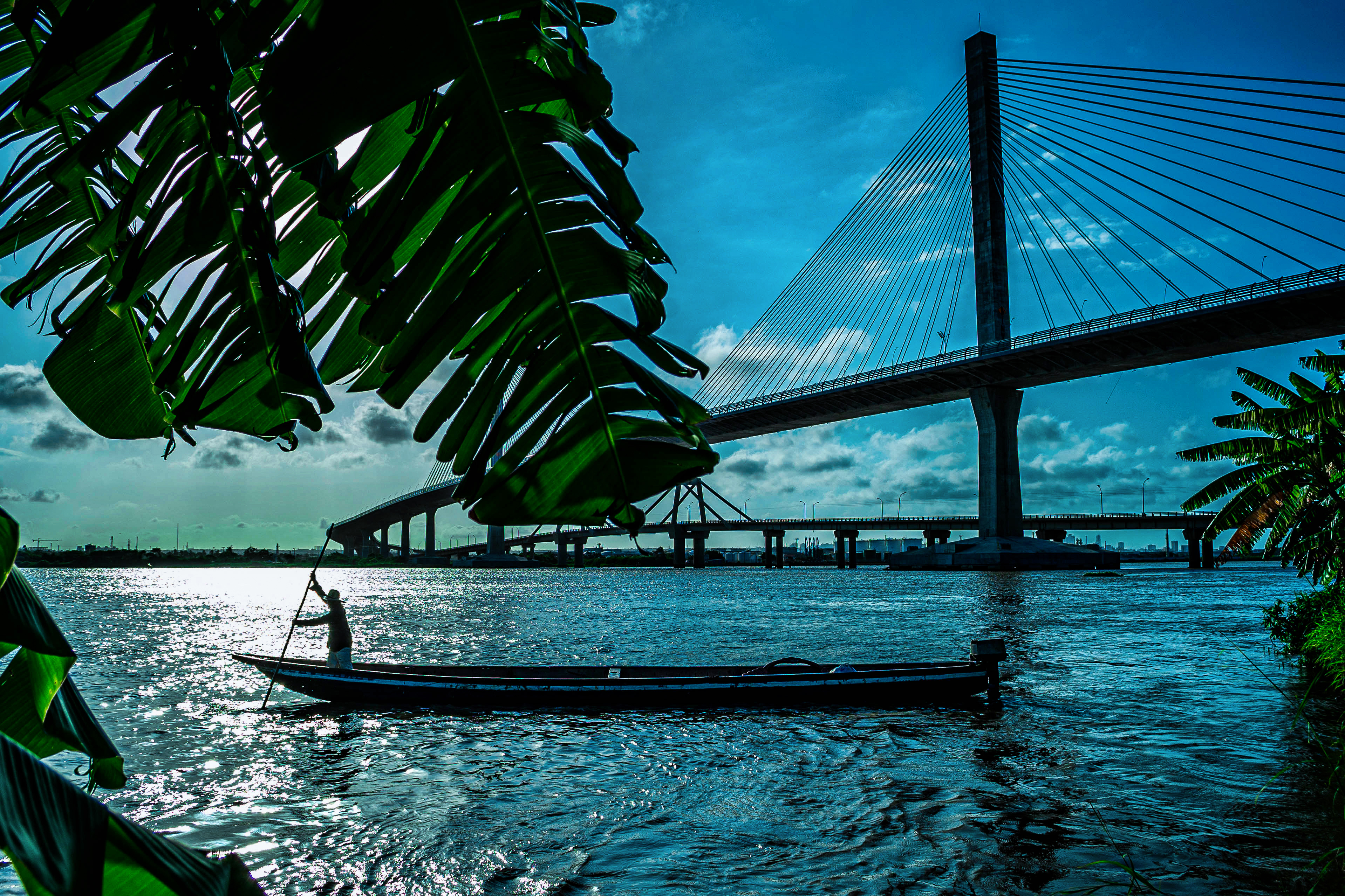 Río Magdalena Isla Pensilvania. No importaron las picaduras de mosquitos en galladas, las culebras acechando y la humedad del ambiente. Solo quería retratar nuestro hermoso puente Pumarejo con una figura humana.